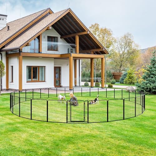 Dog Playpen Outdoor Extra Wide 32 Panels Heavy Duty Dog Fence 40" (32"W x 40"H)