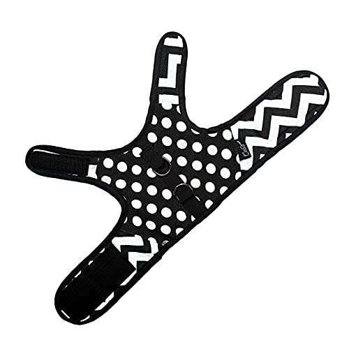 Cat Harness and Leash Set Escape Proof (Black Polka Dots / Xs 2-4 lbs)