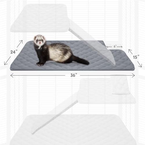 Fitted Fleece Top Pan Liner for Critter Nation Cage (Gray / Top Pan Liner)