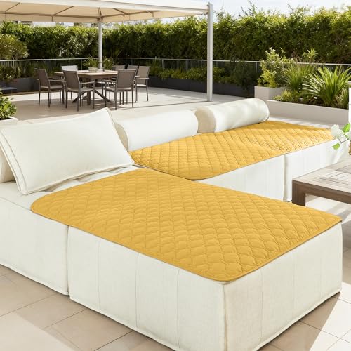 Waterproof Blanket for Dogs (40x50 Inch (Pack of 1) / Dark Yellow/Light Yellow)