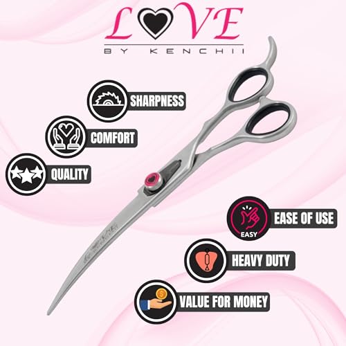 Love Dog Grooming Shears (7.0" Curved)