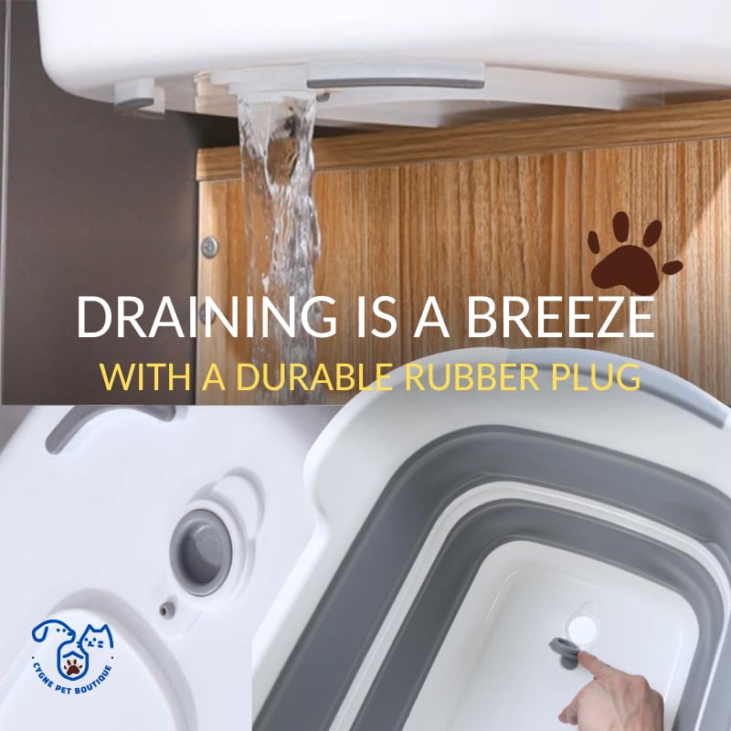 Dog Bath Tub with Water Drain Plug (Bathtub)