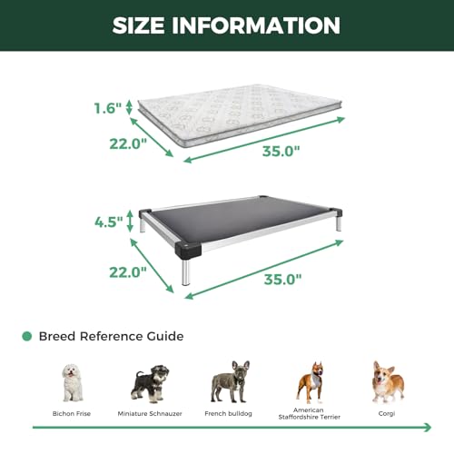 TitanNest Padded Chew (Gray / Small Dog (35.0"L x 22.0"W x 4.5"H) + Cover)