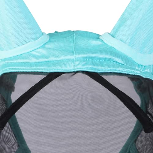 CareMaster Pro Luminous Horse Fly Mask Large Eye Space Standard with Ears UV Protection for Horse Summer Mint M Cob (Summer Mint / Medium (Arabian))