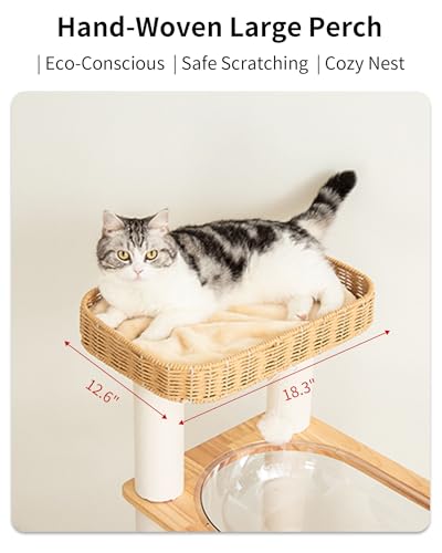Wood Cat Tree for Large Cats (s975)