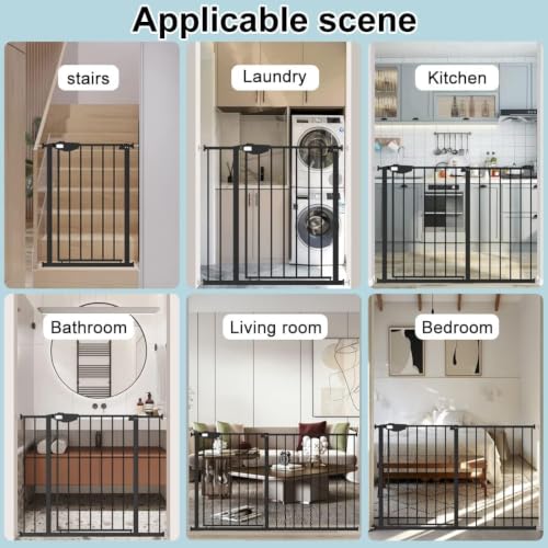 Triple Lock Baby Gate 68.11 (Black / 68.11-75.98"/173-193cm)