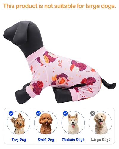 4 Pack Fall Velvet Dog Pajamas for Medium Dogs (Large)