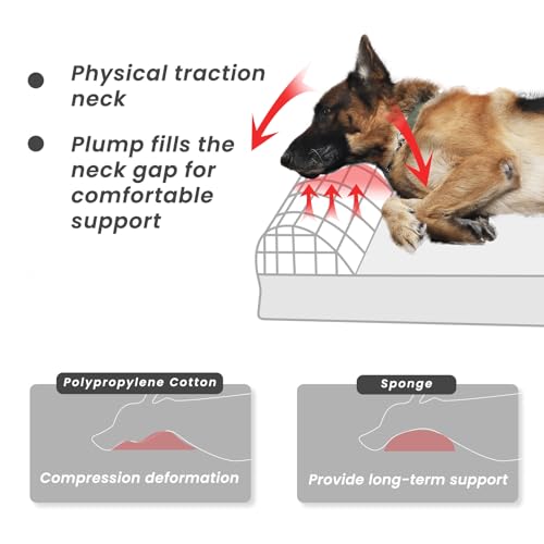Orthopedic Dog Bed (34.0"L x 22.0"W x 5.5"Th / Black Grid Gray)
