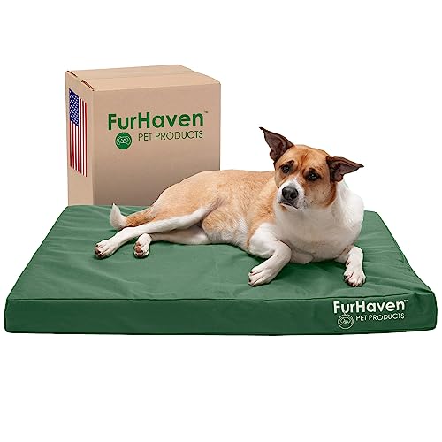 Water Resistant Cooling Gel Dog Bed for Large (Large / Forest)