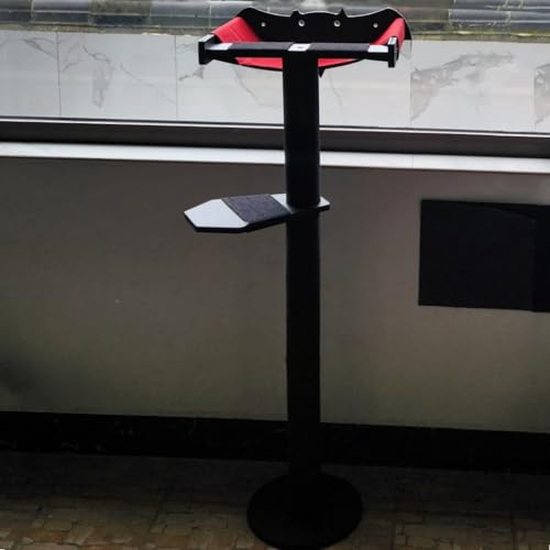 Cat Window Perch with Scratching Post Strong Supported (Black / Large 2)