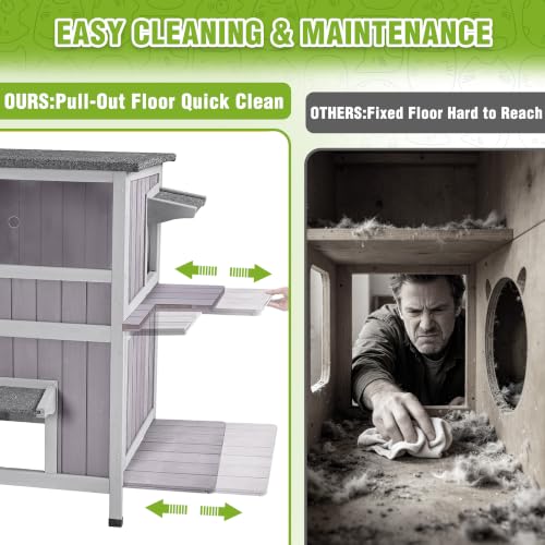 Outdoor Cat House Weatherproof