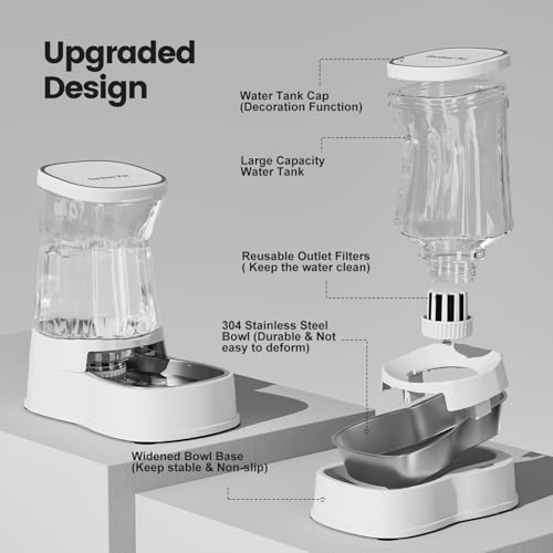 Automatic Dog Water Dispenser (White / 2.1 Gallon)