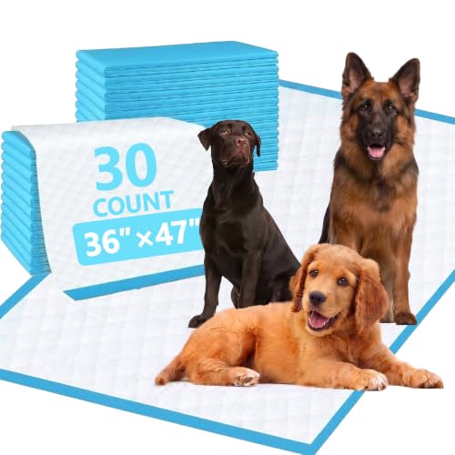 XXXXL Puppy Pee Pads for Dogs 36"x47" 30 Count