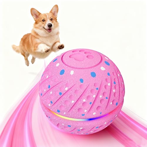 Interactive Smart Moving Dog Ball Toy (Pink / Medium)