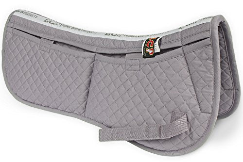 Adjustable Shock Absorbing Memory Foam Half Saddle Pad (Lilac Gray)