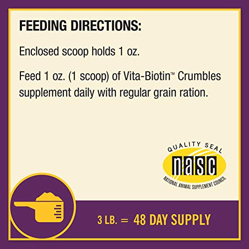 Vita Biotin Crumbles Horse Hoof Supplement (Biotin / 3 pounds)