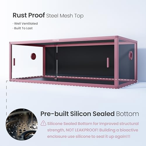 Stackable Reptile Enclosure (Bloom Pink / 85 Gallon)