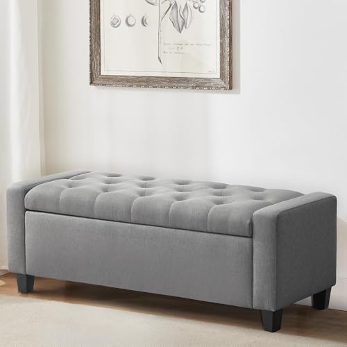 Ottoman with Storage (Grey)