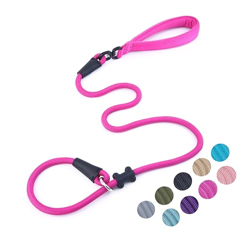 Slip Lead Dog Leash (1/2"×4ft / Fuchsia)