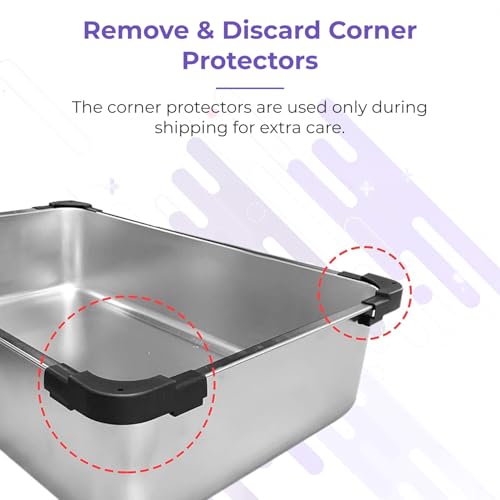 Stainless Steel Cat Litter Box (X-Large)