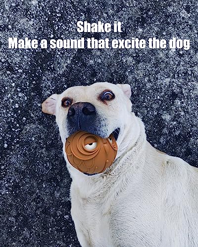 Giggle Ball for Dogs Owl Dog Toys for Aggressive Chewers Medium Large Dogs Fun Gift for Dog Natural Rubber Herding Ball for Dogs Cute Owl Hoot Brown New (Brown)