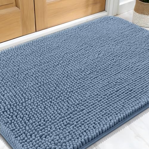 Dog Door Mat for Muddy Paws 32x20 (Airy Blue / 32" X 20")