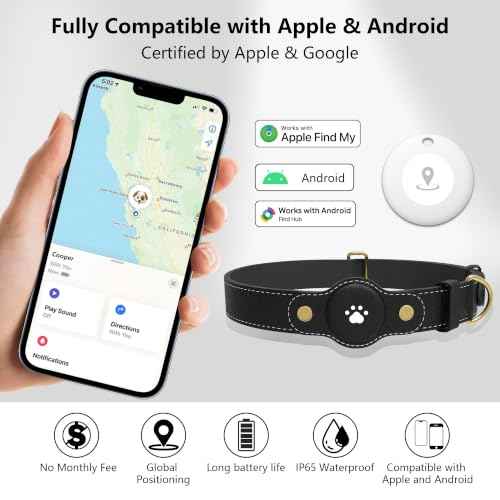 GPS Tracker for Dogs (Black / S(8.5''-13''))