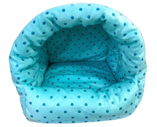 Guinea Pig Warm Cave Bed (M / Dot- Blue)