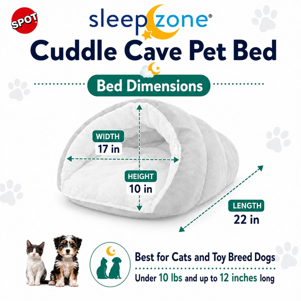 Sleep Zone Cuddle Cave Pet Bed (Brown)