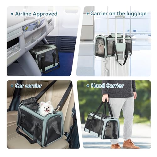 Soft Sided Cat Carrier (18.0"L x 11.0"W x 11.0"H / Z-Cyan blue)