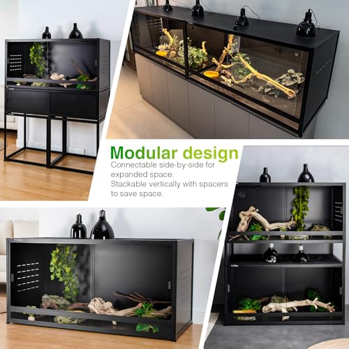 PVC Reptile Enclosure 3 Tier 40"x16"x16" with Spacers (Three 40x16x16''-44 Gallon with Kit)