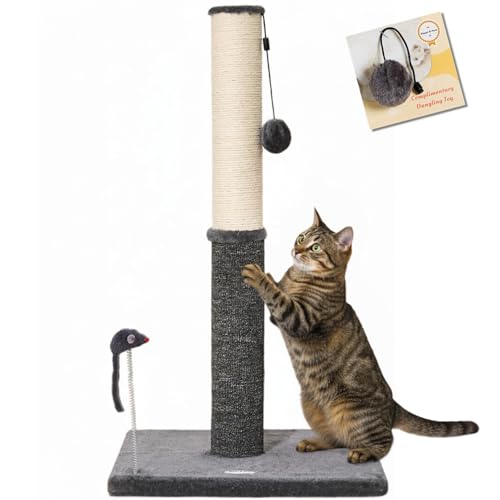 Tall Cat Scratching Post (29.5" / Smokey Gray)