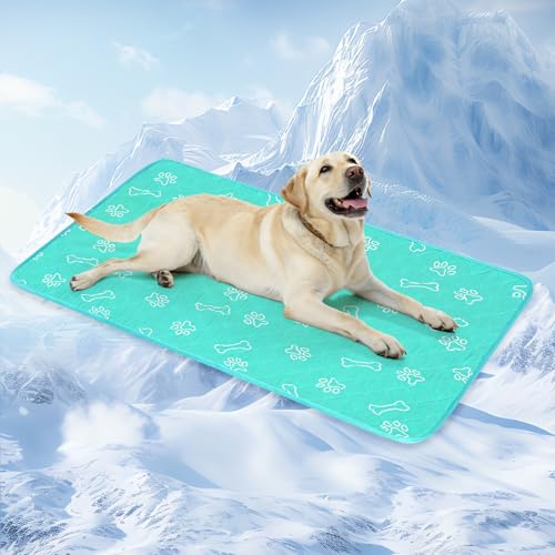 Upgraded Dog Self Cooling Mat Ice Silk Chill Pads for Small Medium Large Dogs Q