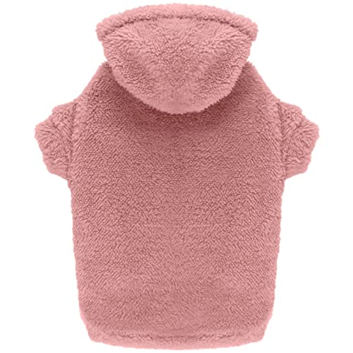 Fuzzy Dog Sweaters for Large Dogs Pet Hoodie Clothes Warm Soft Pet Coats Hooded Sweatshirt Dog Hoodie for Large Dogs (Large / Pink)
