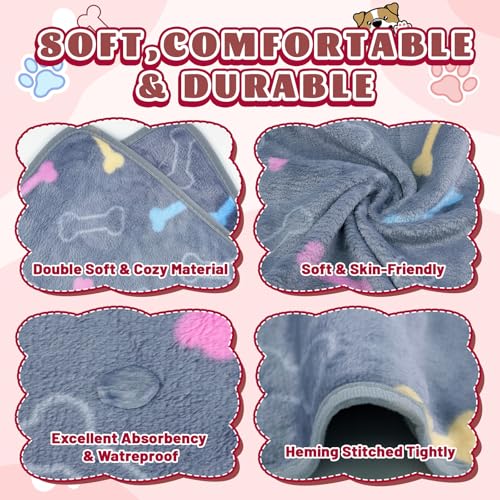 6 Pcs Washable Guinea Pig Blankets Absorbent Small Animal Fleece Bedding Cage Liners Reusable Pet Pee Pad Sleep Mat Pad Cover for Hamster Ferret Rabbit Chinchilla Hedgehog (6 White Bulk / 20" x 30")