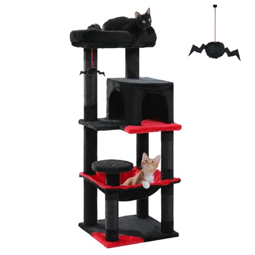 32" Small Cat Tree for Kittens & Small Cats (Black / 46 Inches)
