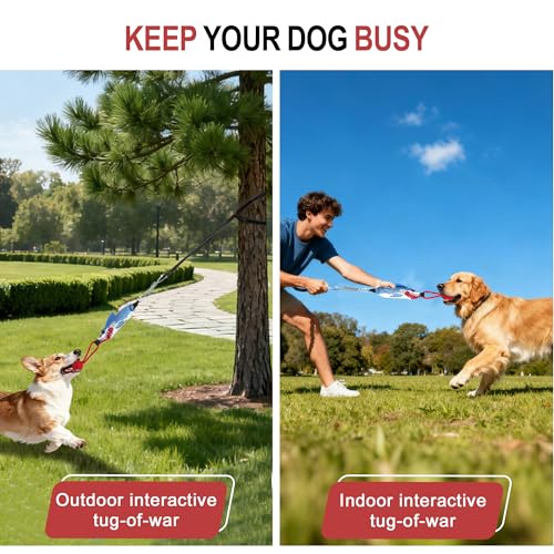 Dog Tree Tug of War Toy with Handles (Stump and Single Handle Tug of War)
