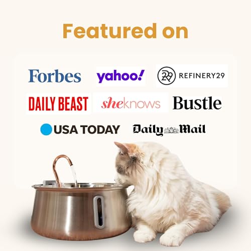 The KittySpout Stainless Steel Wireless Cat Water Fountain (Stainless)