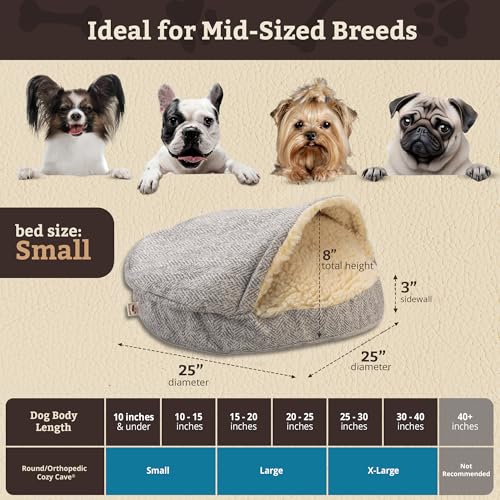 Cozy Cave Dog Bed (25.0"L x 25.0"W x 8.0"Th / Palmer Dove)
