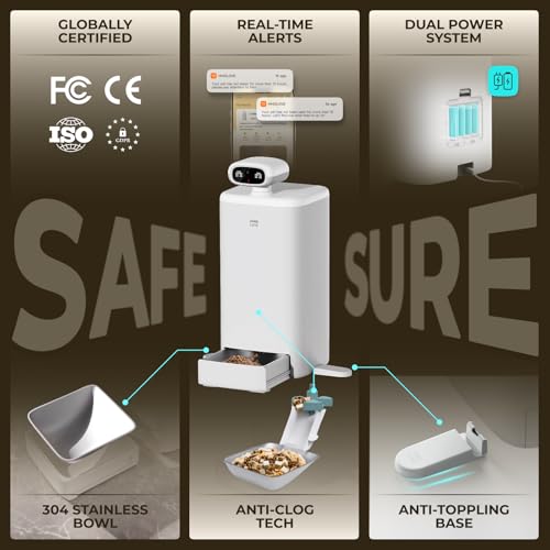 Automatic Cat Feeder with Camera AI (Grey 2)