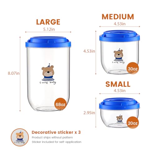 3 Pack Airtight Dog Treat Container Set