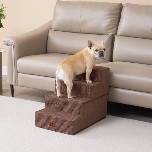Dog Stairs for Bed 18" H (Brown / Standard 15" x 24" x 18")