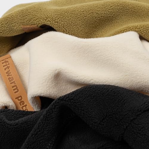 3 Pack Classic Fleece Dog Sweater (Large / Black-Olive-Cream)