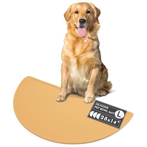 Silicone Dog Food Mat (Honey / Large)