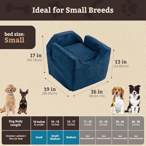 Dog Car Seat for Dogs up to 18lbs (Sapphire / Small)