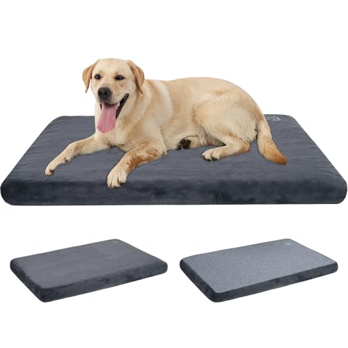 Stylish Dog Bed Mat Dog Crate Pad Mattress Reversible (Grey / XL(41"*28"*3"))