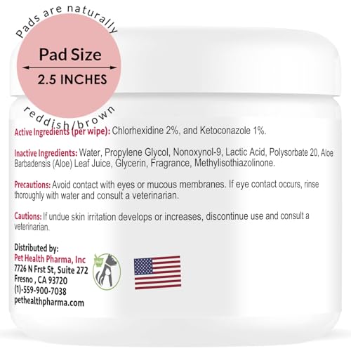 Truseb Chlorhexidine Wipes for Dogs Cats Horses with Aloe Vera