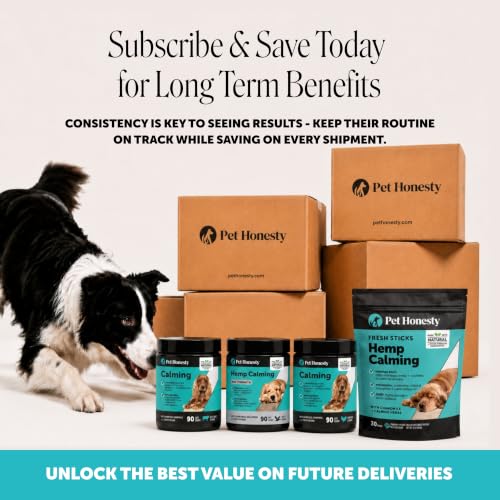 Vet Backed Dog Dental Sticks for Calm & Fresh Breath (30 Count)