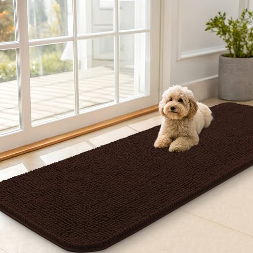 Dog Door Mat for Muddy Paws 59x20 (Brown / 59" X 20")