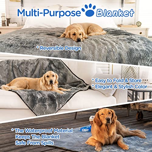 PupProtector Waterproof Throw Blanket (Dark Grey / Original (60" L x 50" W))